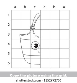 Leather Woman Hand Bag, the educational game with simple game level. Complete the picture.