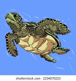 leatherback turtle swimming in the ocean