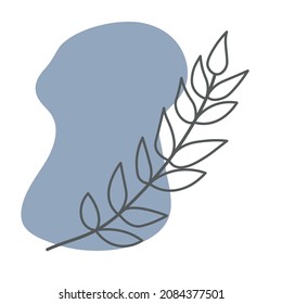 Dejar y abstraer formas. Ilustraciones vectoriales contemporáneas en fondos de color. Línea, concepto minimalista elegante. Perfecto para medios sociales, tarjetas, postales.
