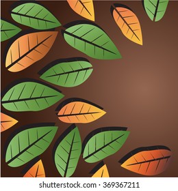 Leave background for design color vector