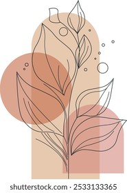 leave background with neutral color for your paper, abstract leaves.
