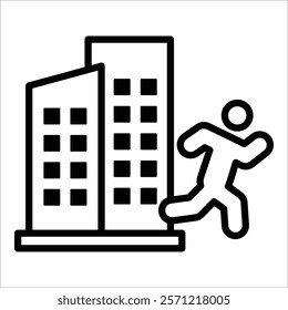 Leave Building Icon Element For Design
