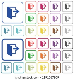 Leave color flat icons in rounded square frames. Thin and thick versions included.