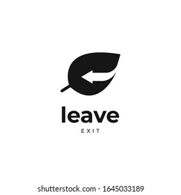 Deje salir el símbolo del logotipo simple. Ilustración de vectores aislada en fondo blanco
