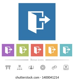Leave flat white icons in square backgrounds. 6 bonus icons included.