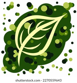 leave in the green bubbles art happy green playful bubble card template