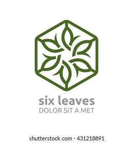 Leave green nature Flower vector icon design