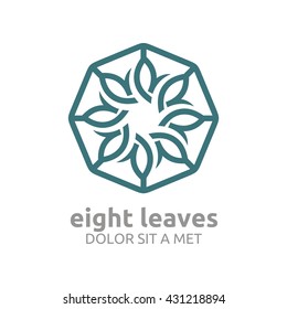Leave green nature Flower vector icon design