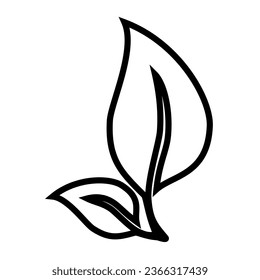 leave icon art, white background, vector art