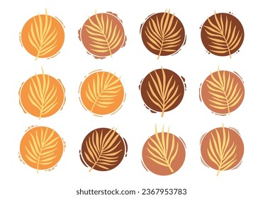 Leave Icon Illustration Element Set