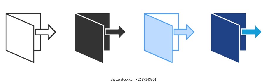 Leave Icon Set Multiple Style Collection