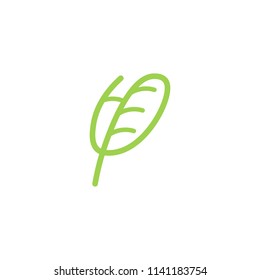 Leave icon.Leaf vector isolated on white background