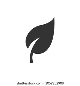 Leave icon.Leaf vector.Nature sign isolated on white background.Simple decorative  illustration for web and mobile platforms.