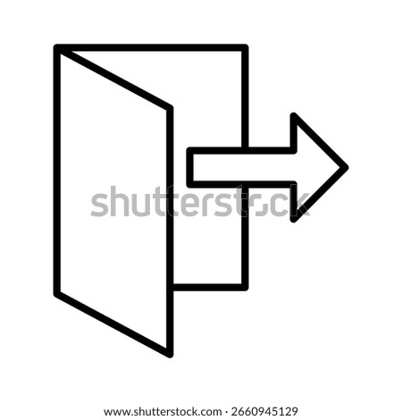 Leave line icon vector illustration