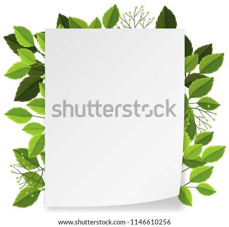 Leave and nature frame concept illustration