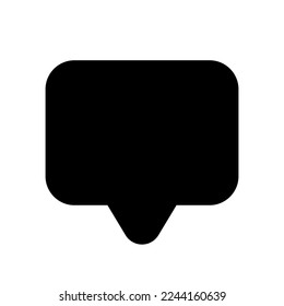 Leave note black glyph ui icon. Social media notification. New message in chat. User interface design. Silhouette symbol on white space. Solid pictogram for web, mobile. Isolated vector illustration