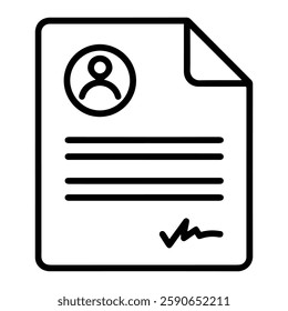 Leave Request Document Icon Representing Employee Absence and HR Approval Process