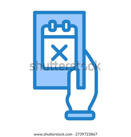 Leave Request Icon With Blue Color For Human Resources Management