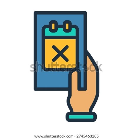 Leave Request Icon - Lineal Color Outline Icons For Human Resources Management