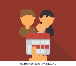 leave request for maternity and Paternity leave for men vector