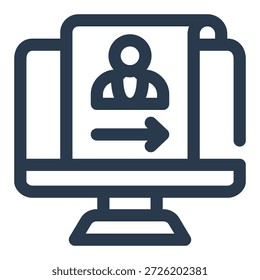 Icono de Vector de solicitud de baja para HRMS