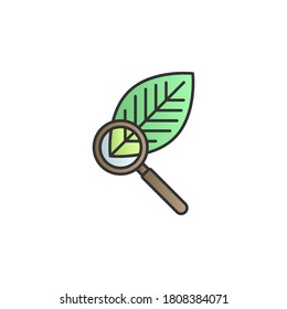 Leave, search color gradient vector icon