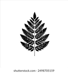 Leave silhouette vector illustration on white background