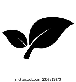 leave, simple icon isolated on white background, vector icon