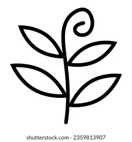 leave, simple icon isolated on white background, vector icon