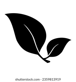 leave, simple icon isolated on white background, vector icon