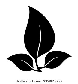 leave, simple icon isolated on white background, vector icon