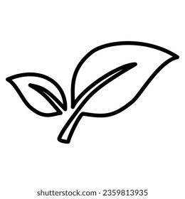 leave, simple icon isolated on white background, vector icon