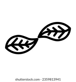 leave, simple icon isolated on white background, vector icon
