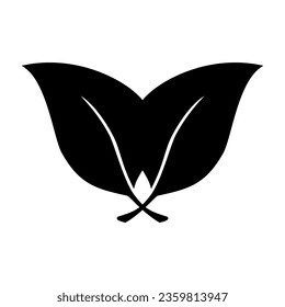 leave, simple icon isolated on white background, vector icon