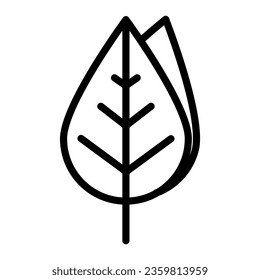 leave, simple icon isolated on white background, vector icon