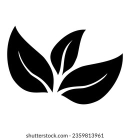 leave, simple icon isolated on white background, vector icon