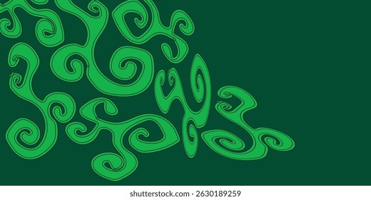 Leave stamp seamless pattern. Watercolor seamless vector pattern. Line batik background.