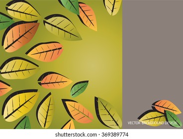 Leave template background color vector