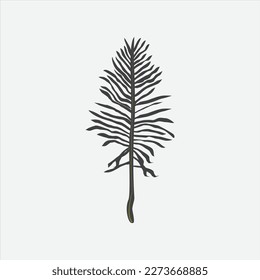 leave vector art on white background.