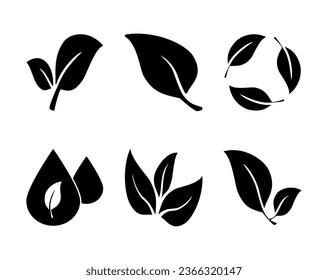 leave vector art simple, icon, isolated in white background, illustration