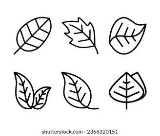 leave vector art simple, icon, isolated in white background, illustration