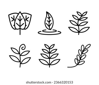 leave vector art simple, icon, isolated in white background, illustration