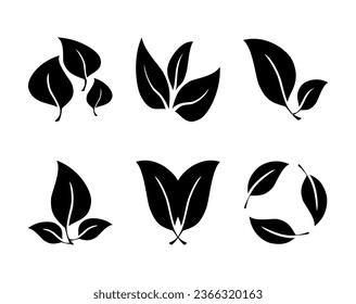 leave vector art simple, icon, isolated in white background, illustration