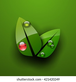 leave vector plant green design background