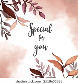 leave watercolor seamless pattern for background