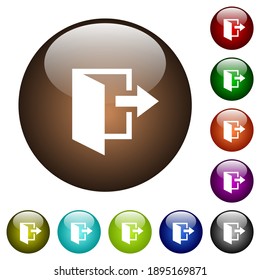 Leave white icons on round glass buttons in multiple colors