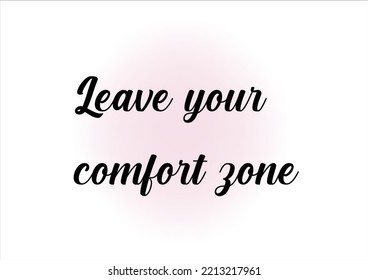 leave your comfort zone vector hand drawn