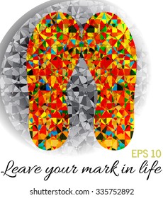 Leave your mark in life.Vector Illustration