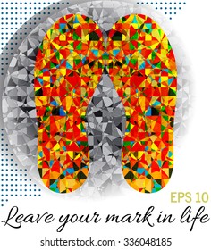 Leave your mark in life.Vector Illustration