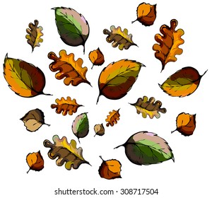 Leaves Stock Vector (Royalty Free) 308717504 | Shutterstock